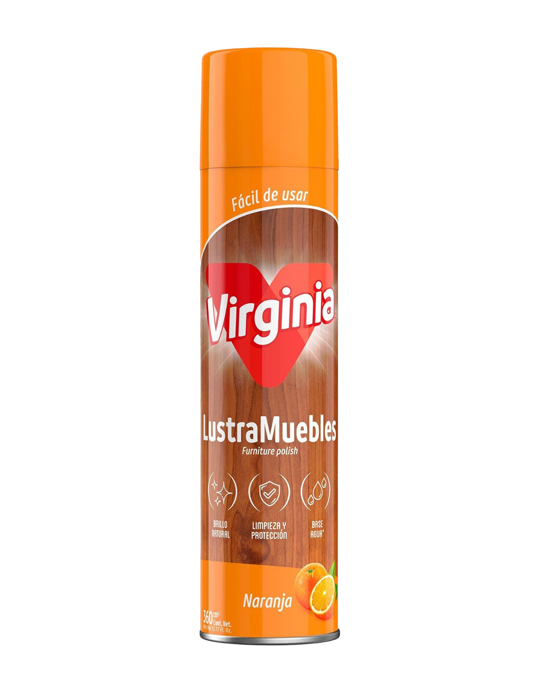 Virginia Lustramuebles Aerosol Aroma Naranja 360 cc - Puntolimpieza